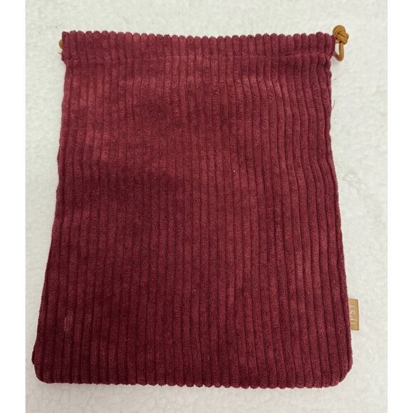 3 for $10 Ipsy September 2020 Glam Bag Plus Drawstring Maroon Ribbed Makeup Cosm - Picture 1 of 5